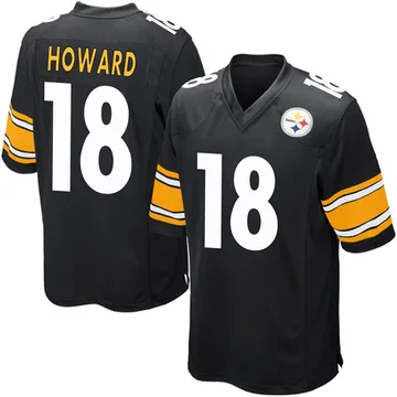 Youth Will Howard Pittsburgh Steelers Game Black Team Color Jersey